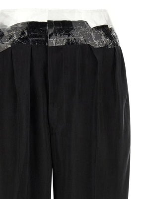 Maison Margiela Schwarze Kupferfarbene Freizeithose
