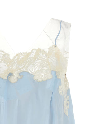 Maison Margiela Kurzes blaues Kleid aus Kupfer