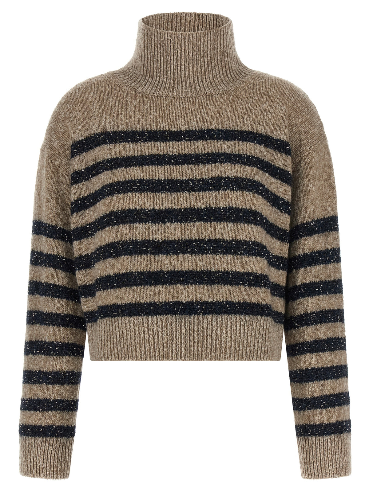 Brunello Cucinelli Mehrfarbige Wollstrickjacke