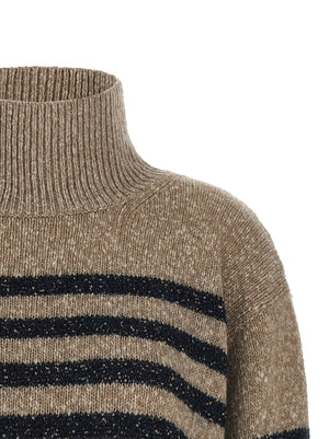Brunello Cucinelli Mehrfarbige Wollstrickjacke