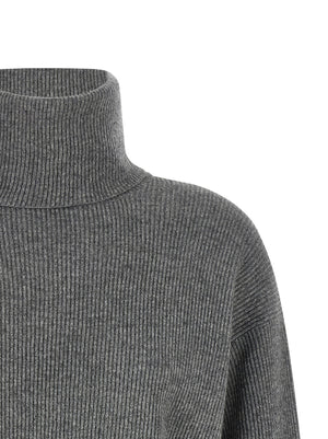 Brunello Cucinelli Grauer Cardigan aus reiner Schurwolle