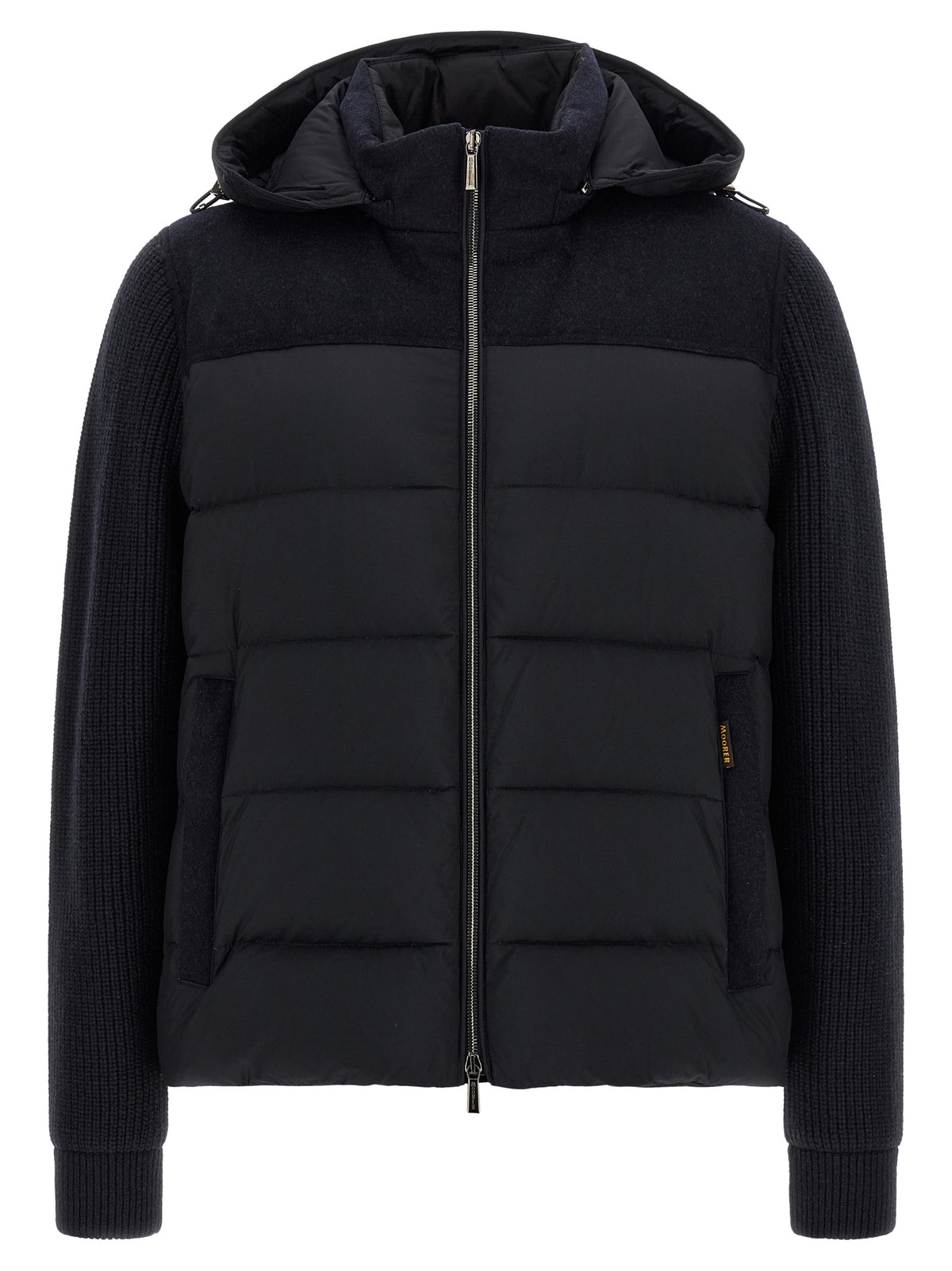 MooRER Blaue Wolljacke in voller Länge