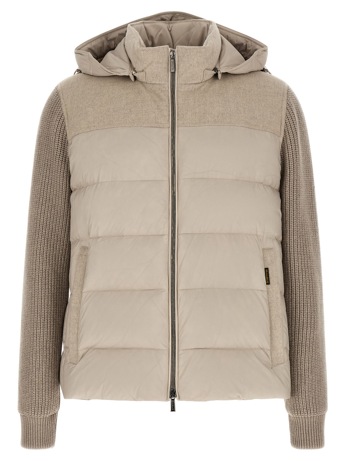 MooRER Beige Wollmantel Lang