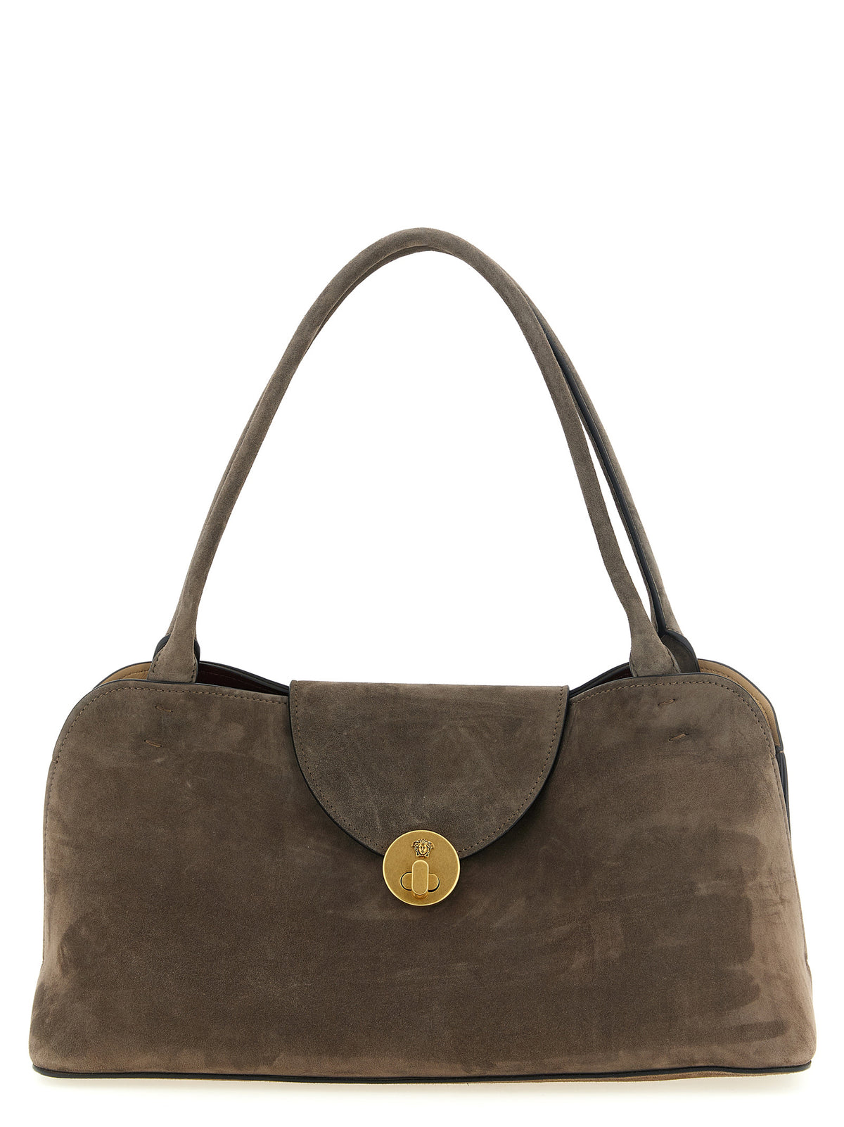 Versace Braunes Kalbsleder Damen Crossbody Tasche
