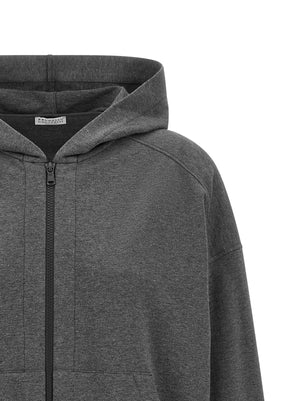 Brunello Cucinelli Grauer Baumwollpullover