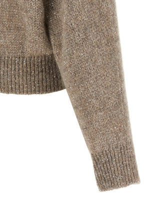 Brunello Cucinelli Beige Polyamid-Strickjacke