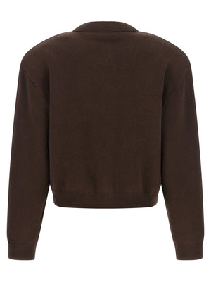 ROTATE BIRGER CHRISTENSEN Brauner Cardigan aus Bio-Baumwolle