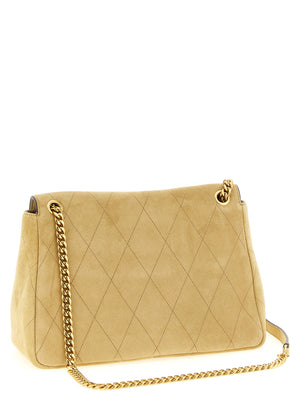 Tory Burch Beigefarbene Kalbshaut Schultertasche