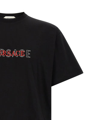 Versace Schwarzes Baumwoll-T-Shirt