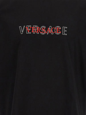 Versace Schwarzes Baumwoll-T-Shirt