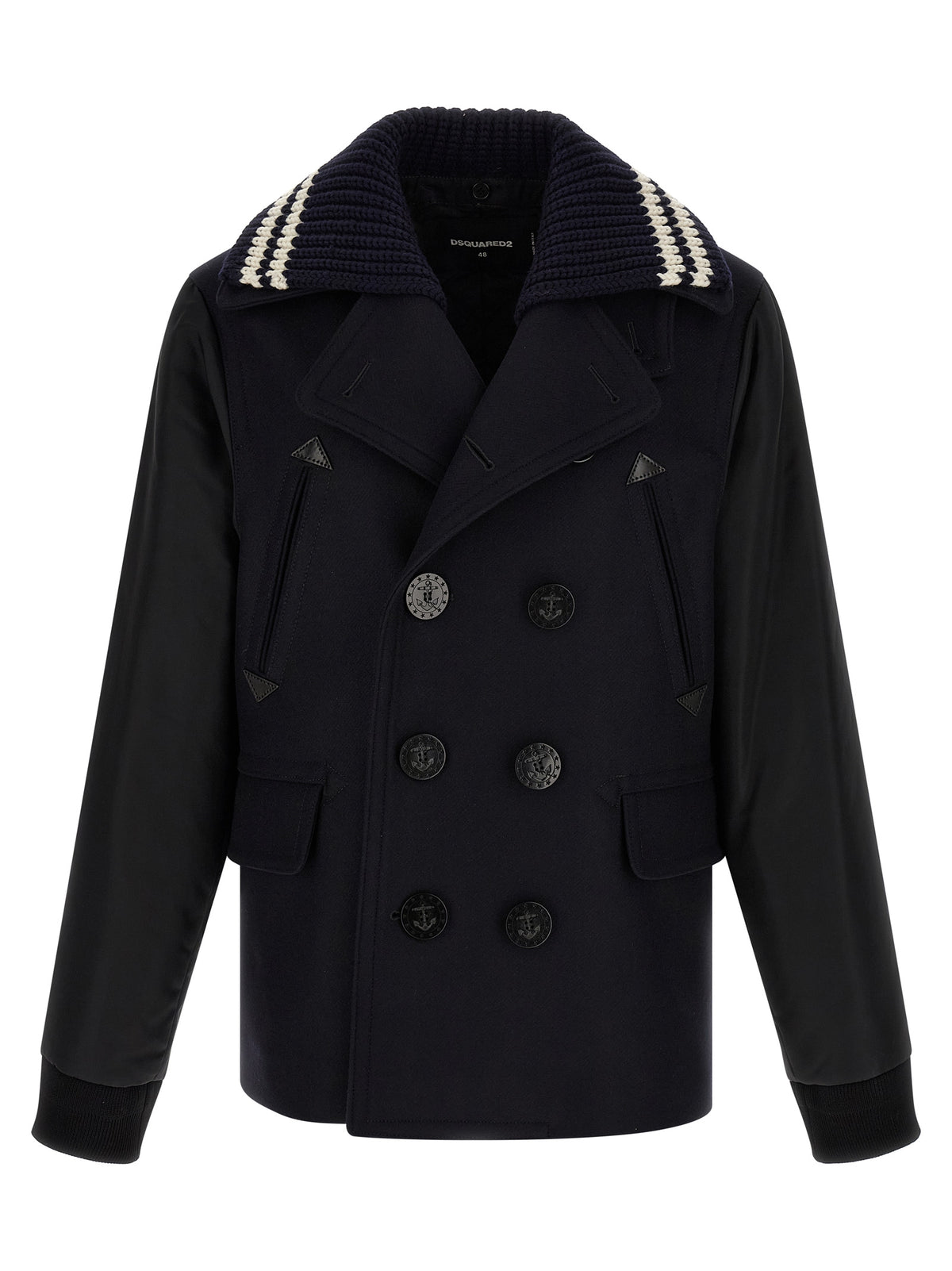 Dsquared² Blauer Wollmantel