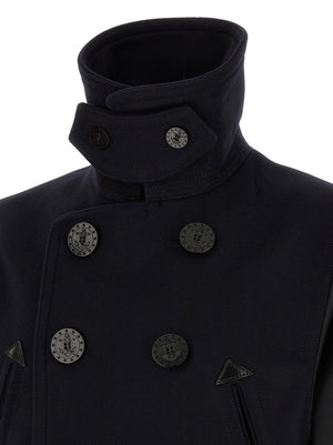 Dsquared² Blauer Wollmantel
