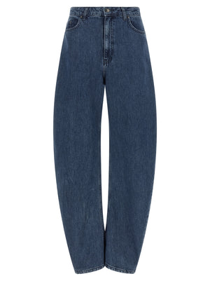 ROTATE BIRGER CHRISTENSEN Blaue Jeans aus Bio-Baumwolle im Relaxed Fit