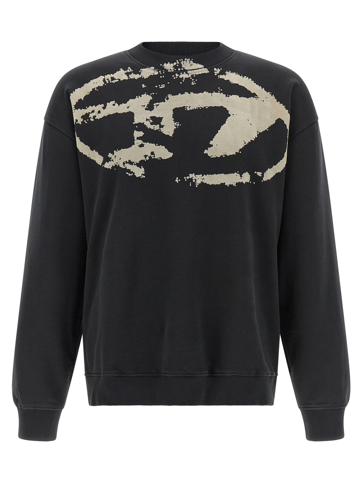 Diesel Schwarzer Baumwoll-Sweatshirt