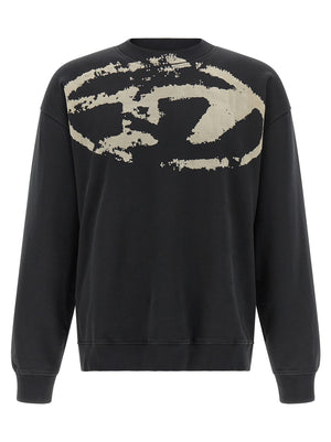 Diesel Schwarzer Baumwoll-Sweatshirt