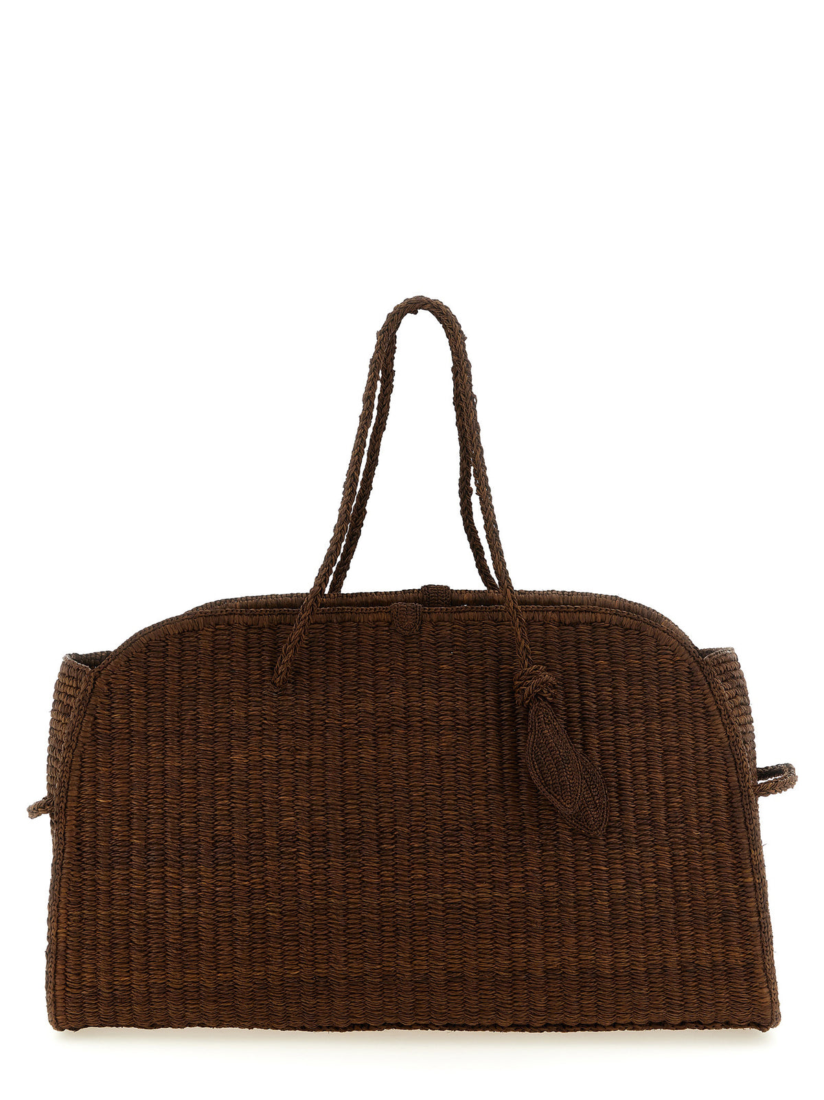 Jacquemus Braune Raffia-Tragetasche