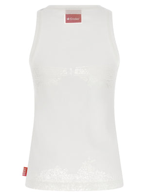 Diesel Weiße Baumwoll-Tanktops