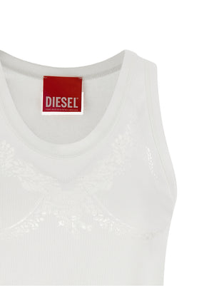 Diesel Weiße Baumwoll-Tanktops