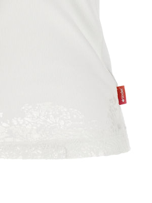 Diesel Weiße Baumwoll-Tanktops