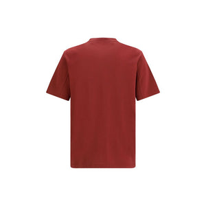 Brunello Cucinelli Bordeaux Baumwoll-T-Shirt