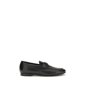 Valentino Garavani Schwarze "Bos Taurus" Kalbsleder Loafer zum Hineinschlüpfen
