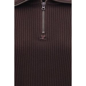Courrèges Brauner Wollpullover Oves Aries