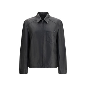 Prada Schwarze Lederjacke