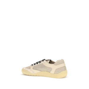 Prada Beige Calf Leather Bos Taurus Athletic Sneakers