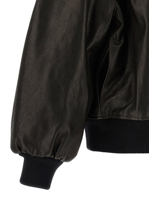 Khaite Schwarze Lammlederjacke