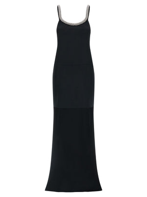 Tom Ford Langes Schwarzes Kleid aus Acetat