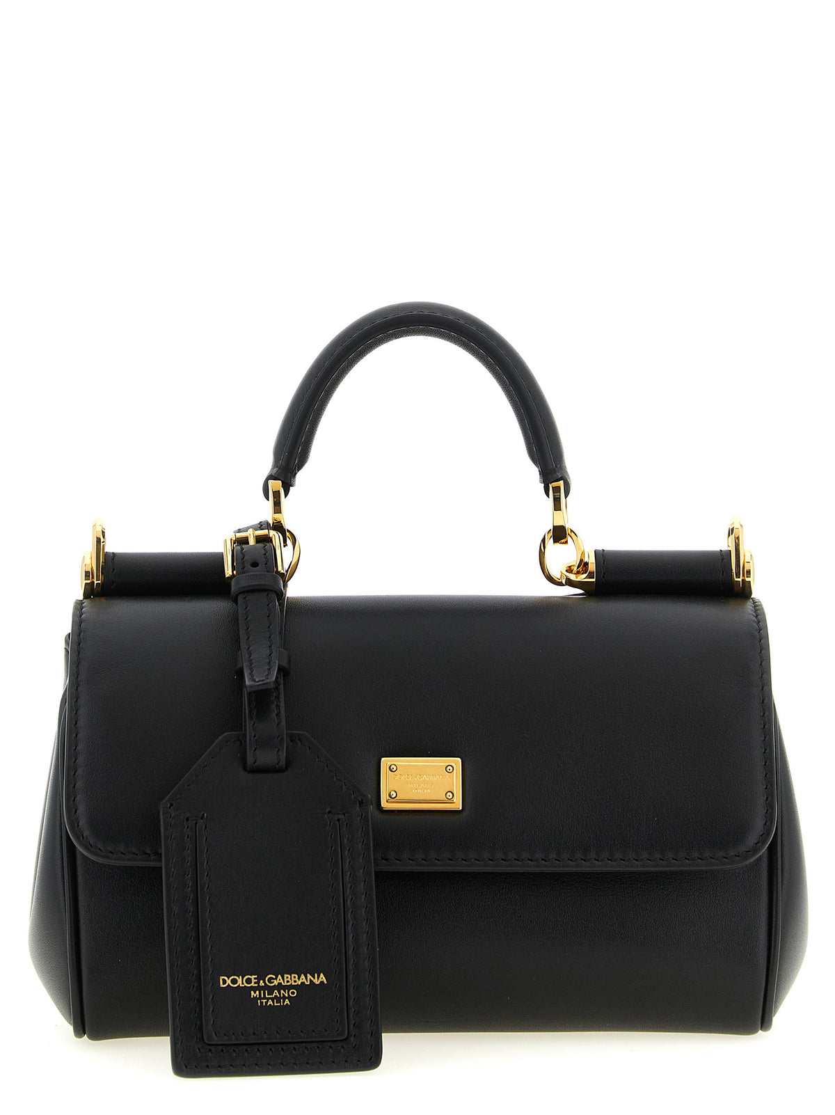 Dolce & Gabbana Schwarze Kalbsleder-Handtasche