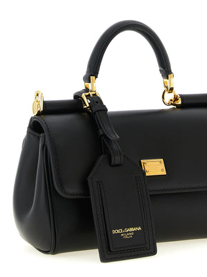 Dolce & Gabbana Schwarze Kalbsleder-Handtasche