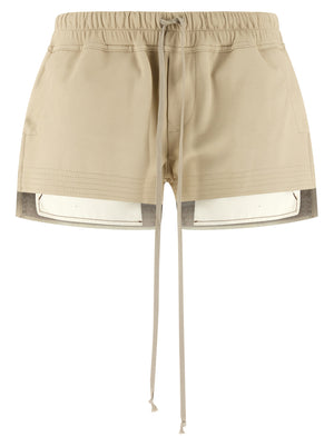 Rick Owens Beige Lammleder Bermuda Shorts