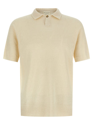 MA'RY'YA Beige Cotton Polo Shirt