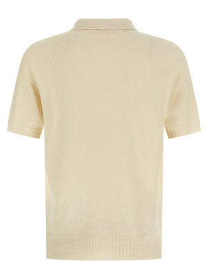 MA'RY'YA Beige Cotton Polo Shirt
