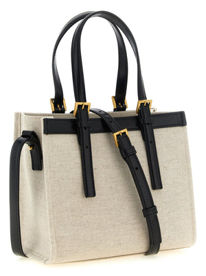 Versace Beige Leinen-Tragetasche