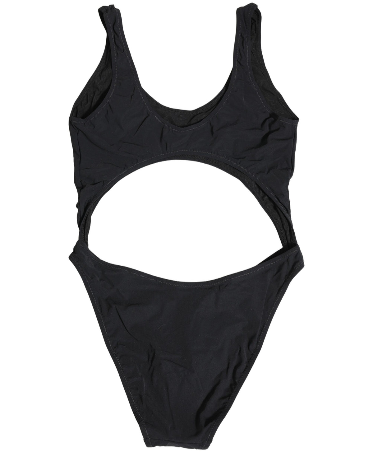 Dolce & Gabbana Schwarzer Badeanzug mit Cut-Out und Logo