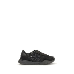 Dolce & Gabbana Schwarze Bos Taurus Kalbsleder Chunky Sneaker