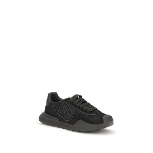 Dolce & Gabbana Schwarze Bos Taurus Kalbsleder Chunky Sneaker