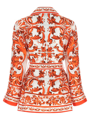 Dolce & Gabbana Orange Seidenbluse