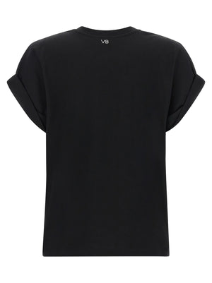 Victoria Beckham Schwarzes Baumwoll-T-Shirt