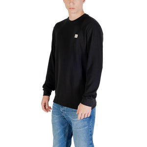 Calvin Klein Jeans Schwarzes Langarm-T-Shirt aus Baumwolle