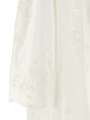 Dolce & Gabbana Weißes Baumwoll-Kurzkleid