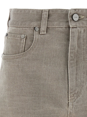 Fendi Beige Cotton Bermuda Shorts