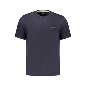 Blue Cotton Men's T-Shirt