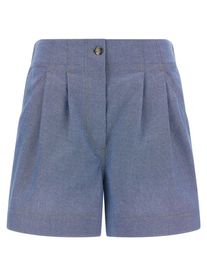Moncler Grenoble Blaue Baumwoll-Bermudashorts