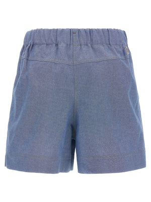 Moncler Grenoble Blaue Baumwoll-Bermudashorts
