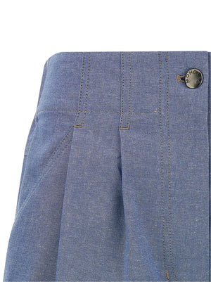 Moncler Grenoble Blaue Baumwoll-Bermudashorts