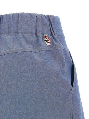 Moncler Grenoble Blaue Baumwoll-Bermudashorts