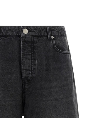 Ami Paris Schwarze Baumwoll-Bermudashorts